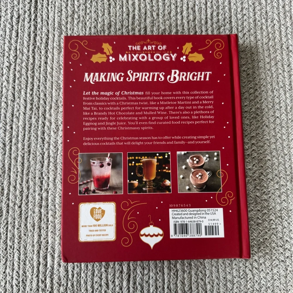 Set/2 Mixology Bartender Cocktail Recipe Books for Holidays Parties Christmas